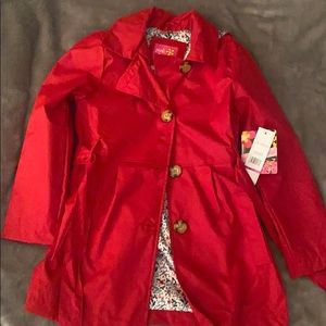 RED girls COAT size 7/8